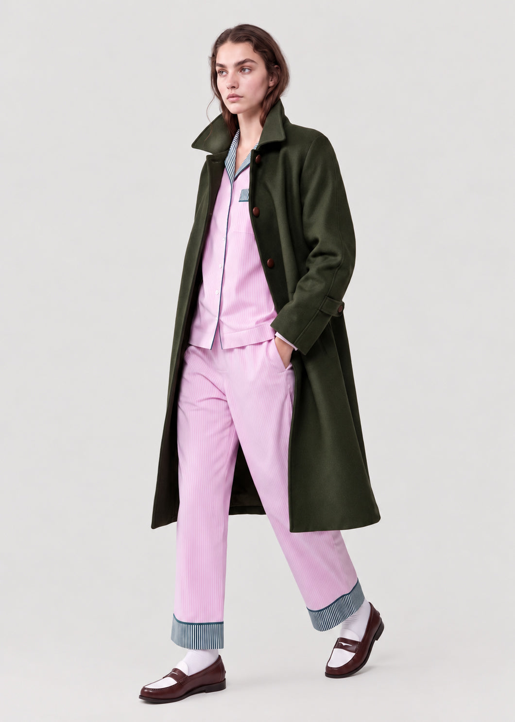 GREEN ISOBEL COAT