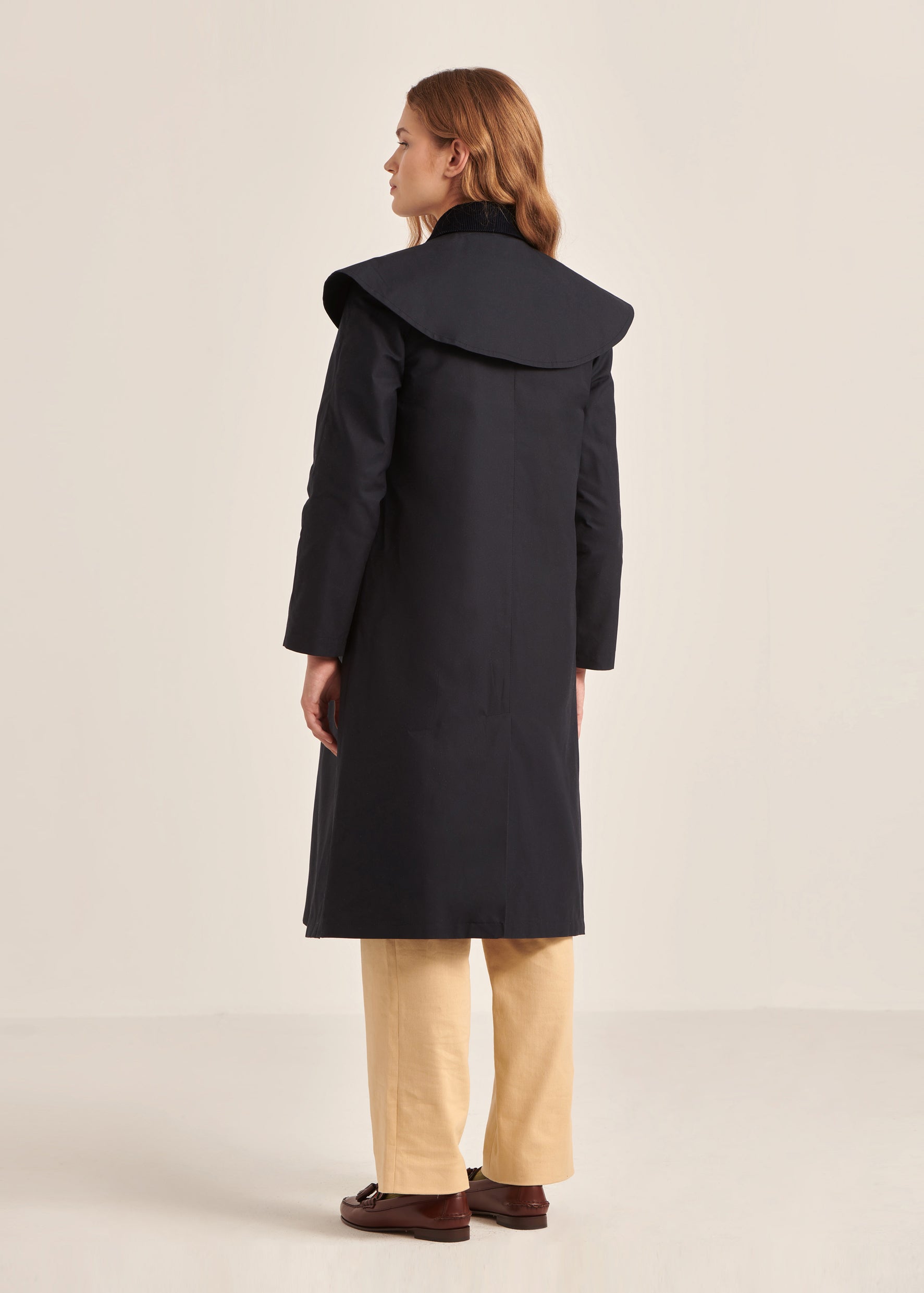 AILEIN NAVY TRENCH COAT