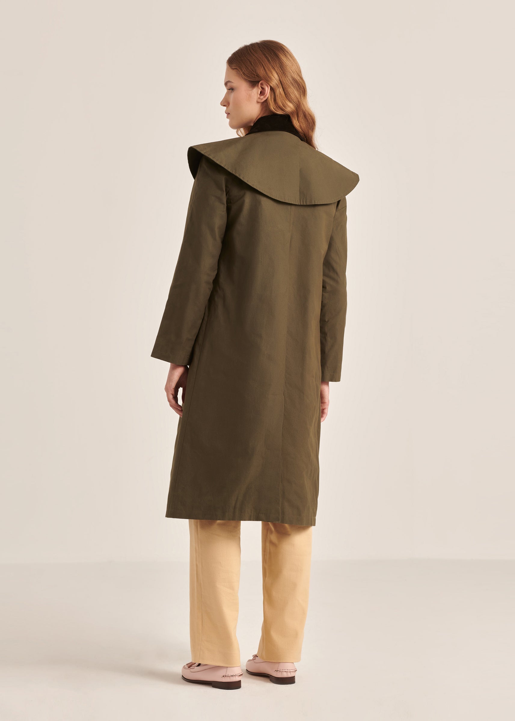 AILEIN GREEN TRENCH COAT